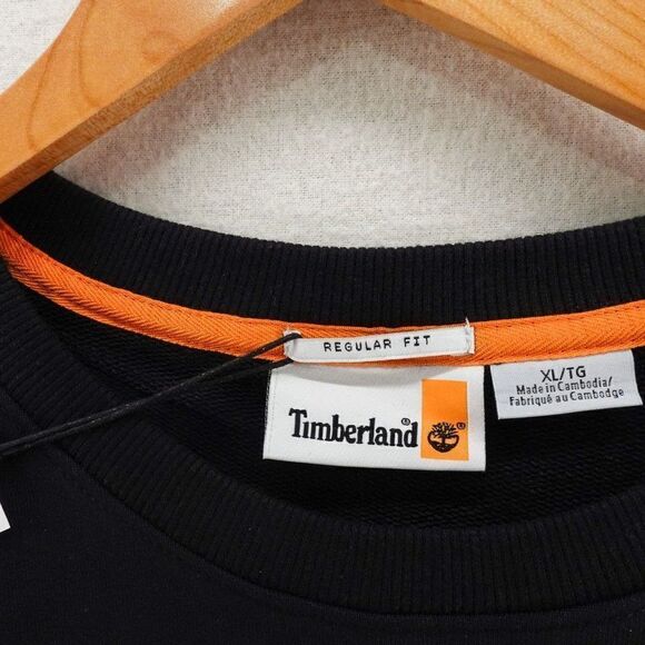 Timberland Men's Essential Logo Sweatshirt Black XL - Picture 8 of 15